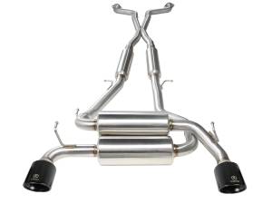 49-36103-B | AFE Power Takeda 2-1/2 IN 304 Stainless Steel Cat-Back Exhaust System w/ Black Tips (2014-2015 Q60 V6-3.7L)