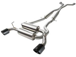 aFe Power - 49-36103-B | AFE Power Takeda 2-1/2 IN 304 Stainless Steel Cat-Back Exhaust System w/ Black Tips (2014-2015 Q60 V6-3.7L) - Image 2