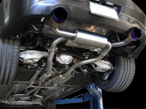 aFe Power - 49-36103-L | AFE Power Takeda 2-1/2 IN 304 Stainless Steel Cat-Back Exhaust System w/ Blue Flame Tips (2014-2015 Q60 V6-3.7L) - Image 4