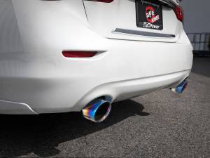 aFe Power - 49-36130NM-L | AFE Power Takeda 2-1/2 IN 304 Stainless Steel Axle-Back Exhaust System w/Blue Flame Tips (2016-2024 Q50 V6-3.0L tt) - Image 7