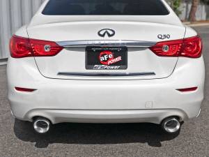 aFe Power - 49-36130NM-P | AFE Power Takeda 2-1/2 IN 304 Stainless Steel Axle-Back Exhaust System w/ Polished Tips (2016-2024 Q50 V6-3.0L tt) - Image 6