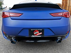 aFe Power - 49-36133NM-L | AFE Power Takeda 2-1/2 IN 304 Stainless Steel Axle-Back Exhaust System w/ Blue Flame Tips (2017-2021 Q60 V6-3.0L tt) - Image 6