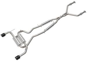 49-36136-B | AFE Power Takeda 2-1/2 IN 304 Stainless Steel Cat-Back Exhaust System w/ Black Tips (2014-2015 Q50 V6-3.7L)