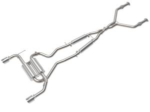 aFe Power - 49-36136-P | AFE Power Takeda 2-1/2 IN 304 Stainless Steel Cat-Back Exhaust System w/ Polished Tips (2014-2015 Q50 V6-3.7L) - Image 1