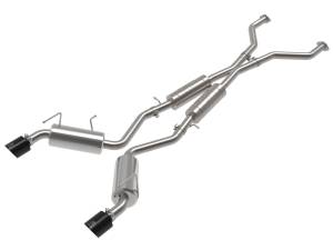 aFe Power - 49-36139-B | AFE Power Takeda 2-1/2 IN 304 Stainless Steel Cat-Back Exhaust w/ Resonator and Black Tip (2009-2020 370Z V6-3.7L) - Image 1