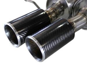 aFe Power - 49-36317-C | AFE Power MACH Force-Xp 3 IN 304 Stainless Steel Cat-Back Exhaust System w/ Carbon Tip (2012-2017 M5 F10 V8-4.4L tt) - Image 3