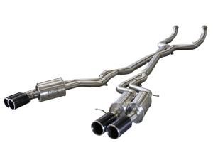 aFe Power - 49-36317-C | AFE Power MACH Force-Xp 3 IN 304 Stainless Steel Cat-Back Exhaust System w/ Carbon Tip (2012-2017 M5 F10 V8-4.4L tt) - Image 1