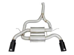 49-36325-B | AFE Power MACH Force-Xp 2-1/2 IN 304 Stainless Steel Axle-Back Exhaust System w/Black Tip (2012-2015 335i F30 L6-3.0L t)