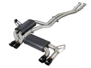 49-36344-B | AFE Power MACH Force-XP 2-1/2 IN 304 Stainless Steel Cat-Back Exhaust System w/ Black Tips (2001-2006 M3 E46 L6-3.2L)