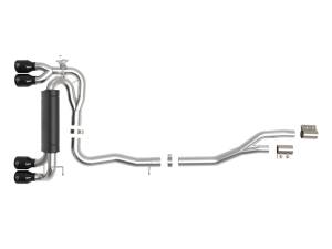 aFe Power - 49-36350-B | AFE Power MACH Force-Xp 3 to 2-1/2 IN Stainless Steel Cat-Back Exhaust System w/Black Tip (2019-2021 M2 F87 L6-3.0L tt) - Image 2