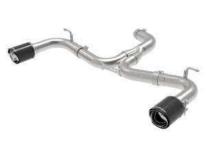 aFe Power - 49-36417-C | AFE Power MACH Force-Xp 3 IN to 2-1/2 IN Stainless Steel Axle-Back Exhaust System Carbon (2015-2017 GTI MKVII L4-2.0L t) - Image 1