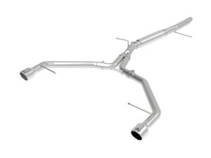 aFe Power - 49-36419-P | AFE Power MACH Force-Xp 3 IN to 2-1/2 IN Stainless Steel Axle-Back Exhaust System Polished (2017-2019 A4 B9 L4-2.0L t) - Image 1