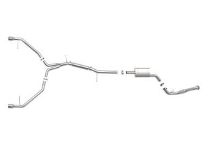 aFe Power - 49-36420-P | AFE Power MACH Force-Xp 3 IN to 2-1/2 IN Stainless Steel Cat-Back Exhaust System Polished (2017-2019 A4 B9 L4-2.0L t) - Image 2