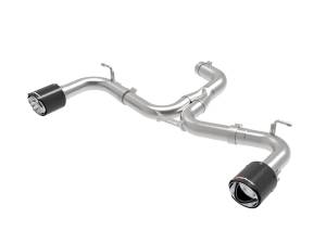 49-36421-C | AFE Power MACH Force-Xp 3 IN to 2-1/2 IN Stainless Steel Axle-Back Exhaust System Carbon (2018-2021 GTI MK7.5 L4-2.0L t)