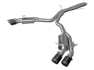 aFe Power - 49-36427-C | AFE Power MACH Force-Xp 3 IN to 2-1/2 IN Stainless Steel Cat-Back Exhaust System Carbon (2018-2020 RS5 V6-2.9L tt) - Image 1