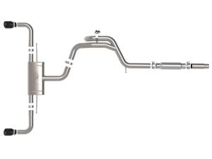 aFe Power - 49-36451-B | AFE Power Gemini XV 3 IN to 2-1/2 IN 304 Stainless Steel Cat-Back Exhaust w/ Cut-Out Black (2022-2024 GTI MKVIII L4-2.0L t) - Image 2