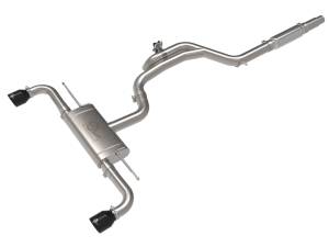 49-36451-B | AFE Power Gemini XV 3 IN to 2-1/2 IN 304 Stainless Steel Cat-Back Exhaust w/ Cut-Out Black (2022-2024 GTI MKVIII L4-2.0L t)