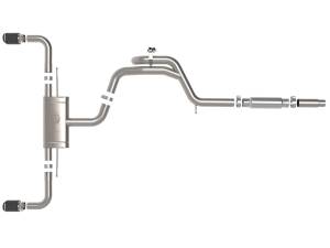 aFe Power - 49-36451-C | AFE Power Gemini XV 3 to 2-1/2 IN 304 Stainless Steel Cat-Back Exhaust w/ Cut-Out Carbon (2022-2024 GTI MKVIII L4-2.0L t) - Image 2