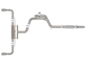 aFe Power - 49-36451-P | AFE Power Gemini XV 3 to 2-1/2 IN 304 Stainless Steel Cat-Back Exhaust w/ Cut-Out Polished (2022-2024 GTI MKVIII L4-2.0L t) - Image 2