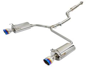 49-36605-L | AFE Power Takeda 304 Stainless Steel Cat-Back Exhaust w/ Blue Flame Tip (2013-2017 Accord L4-2.4L)