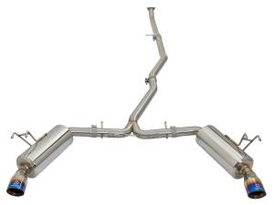 49-36615-L | AFE Power Takeda 304 Stainless Steel Cat-Back Exhaust w/ Blue Flame Tip (2016-2021 Civic L4-1.5L t)