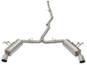 49-36615-P | AFE Power Takeda 2-1/4 to 2-1/2 IN 304 Stainless Steel Cat-Back Exhaust w/Polished Tips (2016-2021 Civic L4-1.5L t)