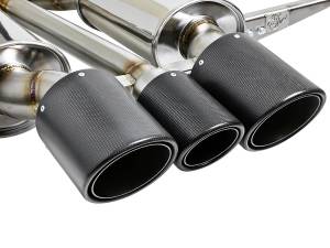 aFe Power - 49-36616-C | AFE Power Takeda 3 IN 304 Stainless Steel Cat-Back Exhaust System w/ Carbon Fiber Tips (2017-2021 Civic L4-2.0L t) - Image 4