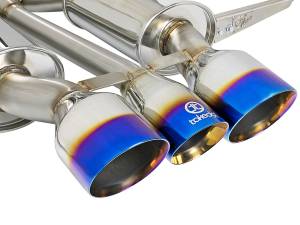 aFe Power - 49-36616-L | AFE Power Takeda 3 IN 304 Stainless Steel Cat-Back Exhaust System w/ Blue Flame Tip (2017-2021 Civic L4-2.0L t) - Image 4