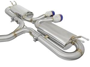 aFe Power - 49-36618-1C | AFE Power Takeda 3 IN 304 Stainless Steel Cat-Back Exhaust w/ Center Carbon Fiber Tips (2017-2020 Civic Si L4-1.5L t) - Image 2