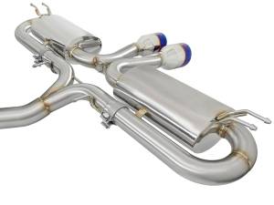 aFe Power - 49-36618-L | AFE Power Takeda 3 IN 304 Stainless Steel Cat-Back Exhaust System w/ Blue Flame Tip (2017-2020 Civic Si L4-1.5L t) - Image 3