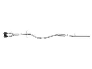 aFe Power - 49-36619-B | AFE Power Takeda 2-1/2 IN 304 Stainless Steel Cat-Back Exhaust System w/ Black Tips (2017-2020 Civic Si L4-1.5L t) - Image 2