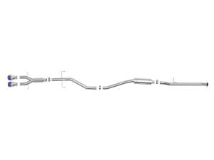 aFe Power - 49-36619-L | AFE Power Takeda 2-1/2 IN 304 Stainless Steel Cat-Back Exhaust System w/ Blue Flame Tips (2017-2020 Civic Si L4-1.5L t) - Image 2