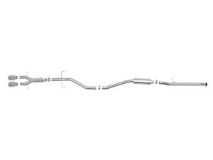 aFe Power - 49-36619-P | AFE Power Takeda 2-1/2 IN 304 Stainless Steel Cat-Back Exhaust System w/ Polished Tips (2017-2020 Civic Si L4-1.5L t) - Image 2