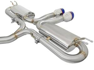 aFe Power - 49-36621-L | AFE Power Takeda 3 IN 304 Stainless Steel Cat-Back Exhaust System w/ Blue Flame Tips (2017-2020 Civic Si L4-1.5L t) - Image 3