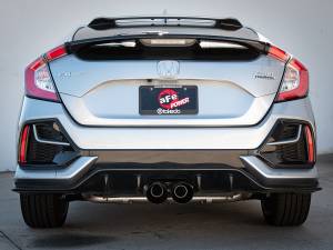 aFe Power - 49-36624-B | AFE Power Takeda 3 IN 304 Stainless Steel Cat-Back Exhaust System w/ Black Tips (2017-2021 Civic Sport L4-1.5L t) - Image 4