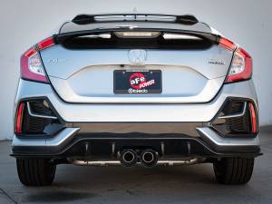 aFe Power - 49-36624-L | AFE Power Takeda 3 IN 304 Stainless Steel Cat-Back Exhaust System w/ Blue Flame Tips (2017-2021 Civic Sport L4-1.5L t) - Image 4