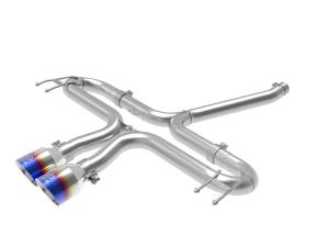 49-36625-L | AFE Power Takeda 2-1/2 IN 304 Stainless Steel Axle-Back Exhaust System w/ Blue Flame Tips (2017-2021 Civic Sport L4-1.5L t)