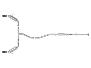 aFe Power - 49-36628-C | AFE Power Takeda 2-1/2 IN to 2-1/4 IN 304 Stainless Steel Cat-Back Exhaust System Carbon (2022-2024 Civic L4-1.5L t) - Image 2