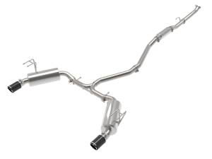 aFe Power - 49-36628-C | AFE Power Takeda 2-1/2 IN to 2-1/4 IN 304 Stainless Steel Cat-Back Exhaust System Carbon (2022-2024 Civic L4-1.5L t) - Image 1