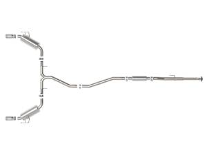 aFe Power - 49-36628-P | AFE Power Takeda 2-1/2 IN to 2-1/4 IN 304 Stainless Steel Cat-Back Exhaust System Polished (2022-2024 Civic L4-1.5L t) - Image 2