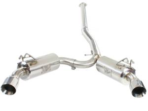 49-36701 | AFE Power Takeda 3 IN to 2-1/2 IN 304 Stainless Steel Cat-Back Exhaust w/ Polished Tips (2008-2015 Lancer L4-2.0L t)