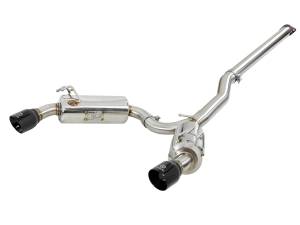 49-36701-B | AFE Power Takeda 3 IN to 2-1/2 IN 304 Stainless Steel Cat-Back Exhaust w/ Black Tips (2008-2015 Lancer L4-2.0L t)