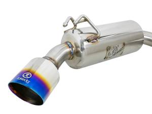 aFe Power - 49-36701-L | AFE Power Takeda 3 IN to 2-1/2 IN 304 Stainless Steel Cat-Back Exhaust w/ Blue Flamed Tips (2008-2015 Lancer L4-2.0L t) - Image 5