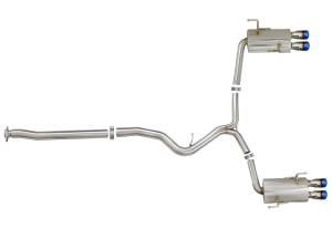 aFe Power - 49-36801-L | AFE Power Takeda 3 IN to 2-1/4 IN 304 Stainless Steel Cat-Back Exhaust w/ Blue Flame Tip (2015-2020 WRX Sti H4-2.0/2.5L t) - Image 2