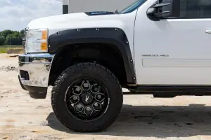 Rough Country - F-C10714B | Rough Country Pocket Fender Flares For Chevrolet Silverado 1500 / 2500 HD / 3500 HD (2007-2014) | Flat Black - Image 7