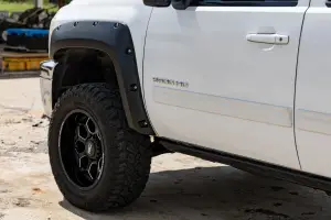 Rough Country - F-C10714B | Rough Country Pocket Fender Flares For Chevrolet Silverado 1500 / 2500 HD / 3500 HD (2007-2014) | Flat Black - Image 10