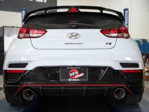 aFe Power - 49-37009-P | AFE Power Takeda-ST 3 IN 304 Stainless Steel Axle-Back Exhaust System w/ Polished Tips (2019-2020 Veloster N L4-2.0L t) - Image 4