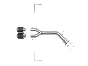 aFe Power - 49-37012-C | AFE Power Takeda 3 IN to 2-1/2 IN 304 Stainless Steel Axle-Back Exhaust Carbon Fiber Tip (2019-2021 Veloster L4-1.6L t) - Image 2