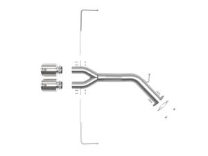 aFe Power - 49-37012-P | AFE Power Takeda 3 IN to 2-1/2 IN 304 Stainless Steel Axle-Back Exhaust w/ Polished Tip (2019-2021 Veloster L4-1.6L t) - Image 2