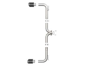 aFe Power - 49-37014-C | AFE Power Takeda 2-1/2 IN 304 Stainless Steel Axle-Back Exhaust System w/ Carbon Fiber Tip (2014-2018 3 L4-2.0/2.5L) - Image 2